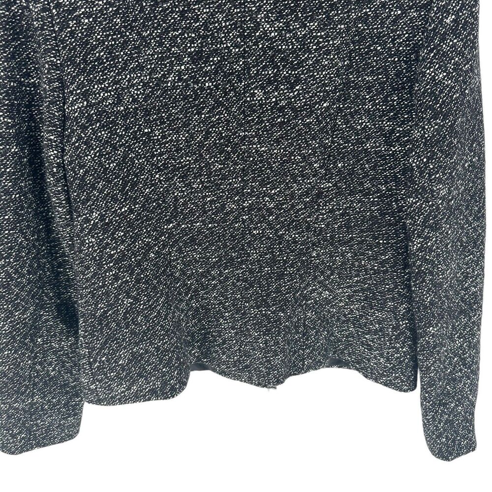 Lafayette 148 Blazer Women 2 Black White Tweed Snap Button Raw Hem Office Career - Picture 9 of 12